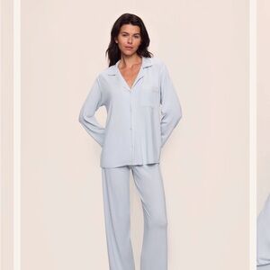 Eberjay Long PJ Set Light Blue Size M Worn 1X
